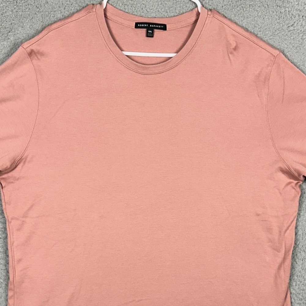 Robert Barakett Pima Cotton T-Shirt Mens 2XL Pink The Barakett Tee Short Sleeve